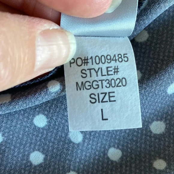 NYDJ sheer polka dot top size Large - Picture 10 of 11
